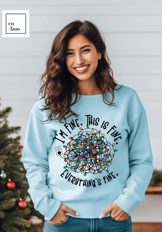 I'M FINE IT'S FINE EVERYTHING'S FINE CHRISTMAS POCKET DESIGN